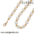 Mode Elegant 18k Gold Farbe Schmuck Halskette mit Perle Perlen-42930